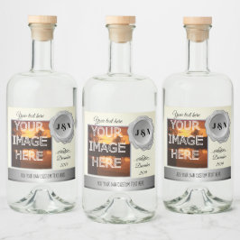Anpassat foto-anpassat Gin Spritflaskor Etikett