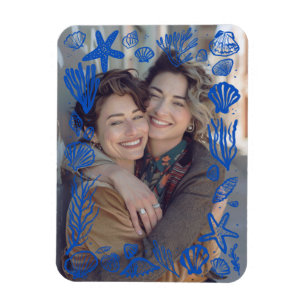 Anpassat foto för blå kontrollpanelsram magnet