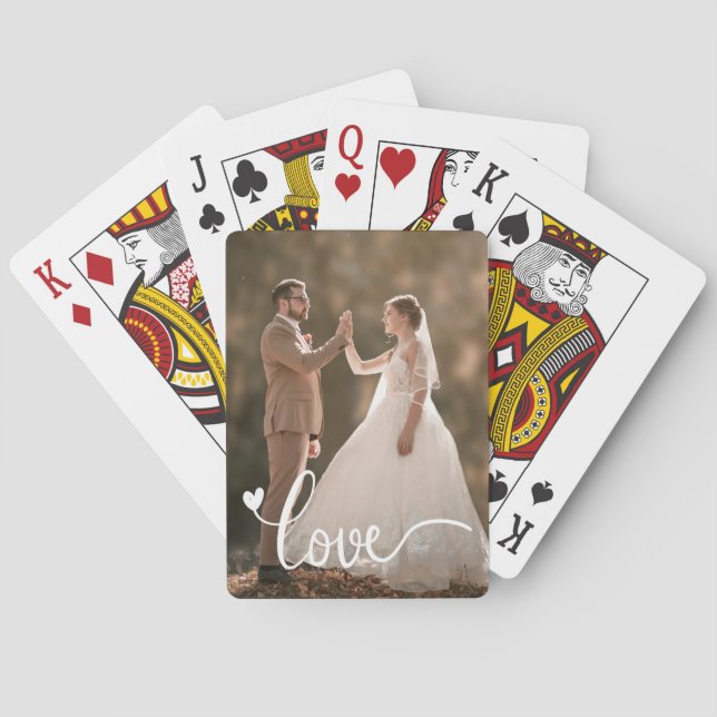 Anpassat Foto Kärleksscript Casinokort (Baksidan)