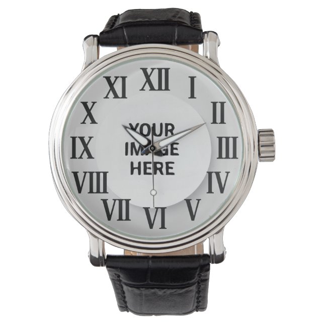Anpassat foto & namn graverat armbandsur  (Framsida)