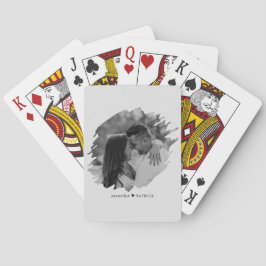 Anpassat foto par med modern Valentines day Casinokort