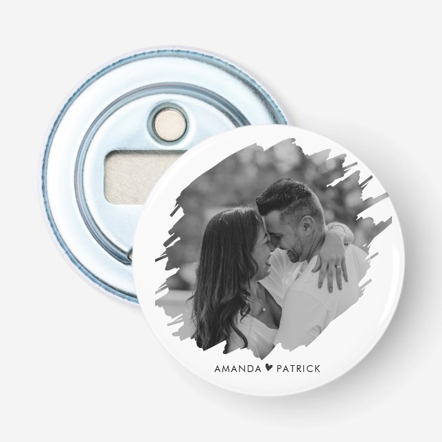 Anpassat foto par med modern Valentines day Flasköppnare (Framsidan)