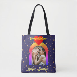 Anpassat foto Tote Bags-gåva från Modern Elegant W Tygkasse