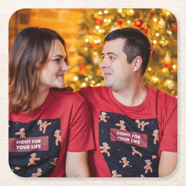 Anpassat foto underlägg papper kvadrat (Framsidan)