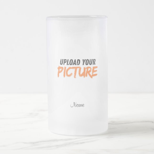 Anpassat fotobeerglas frostat ölglas (Center)