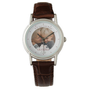 Anpassat fotomeddelande Bästa Mormor Någonsin Armbandsur