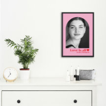 Anpassat fotonamn kärlek minimalistisk rosa röd