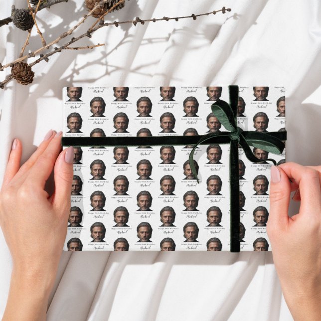Anpassat fotopapper för 60-årsfirande för vuxna presentpapper (Skapare uppladdad)