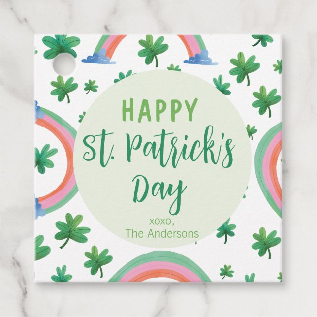 ANPASSAT Glad St. Patricks dag Gåvor Etiketter (Framsida)