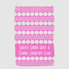 Anpassat Golf Bollar & Tees Shock rosa Golf Towel