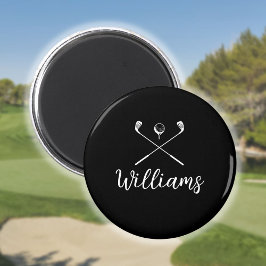 Anpassat golfklubbsnamn i egen skriftstil magnet