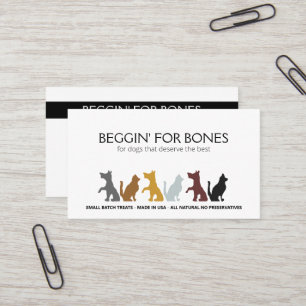 Anpassat Gourmet Hund Treats Bakery Visitkort