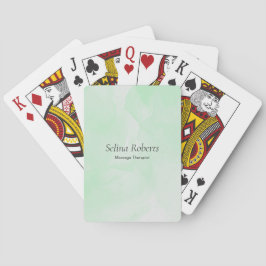 Anpassat grönt akvarellnamn casinokort