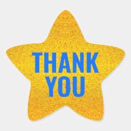 Anpassat Guld Tack så mycket Stjärnformat Klistermärke