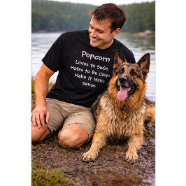 Anpassat Hundnamn älskar att simma hatar att vara T Shirt
