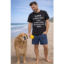Anpassat hundnamn Certifierad vattenälskare Föruto T Shirt