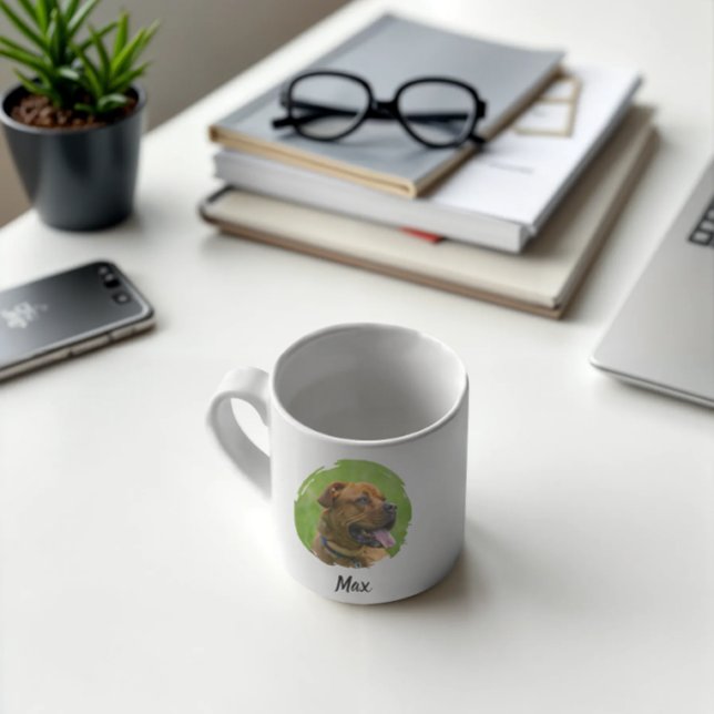 Anpassat husdjur Namn & Foto Fram & Bak Kaffemugg (Skapare uppladdad)