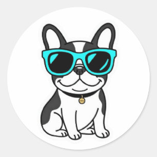 Anpassat Husdjursnamn Fransk Bulldog Klistermärke