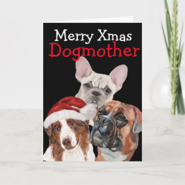 Anpassat julfärgskort från din hund tack kort