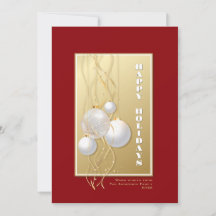 Anpassat julhälsning med rött och guld