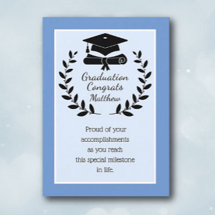 Anpassat, klassiskt Gratulerart studenten-kort Helgkort