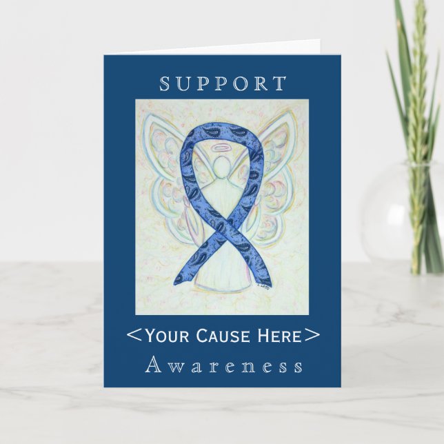 Anpassat kort för Thyroid Paisley Awareness Ribbon (Framsida)