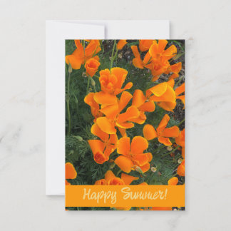 Anpassat kort med Orange Flowers