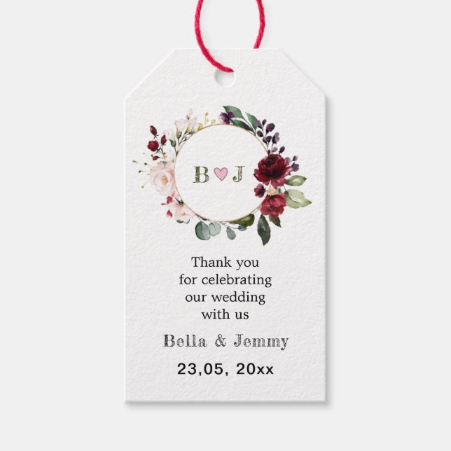 Anpassat kraftpapper, Personlig Bröllop, Tack Presentetikett (Framsidan)