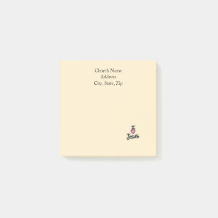Anpassat kyrk namn jag älskar Jesus Post-it Block