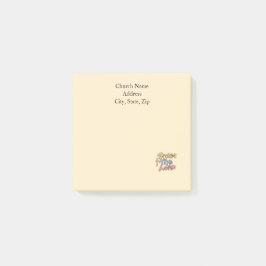 Anpassat kyrk namn Lovsjungen Herren grafik Post-it Block