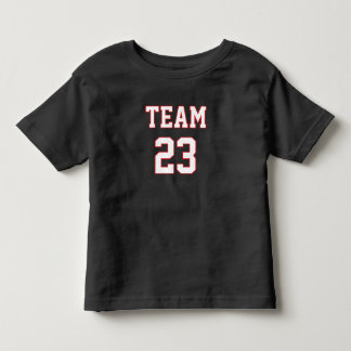 Anpassat lagnamn nummer småbarn sport fan t shirt