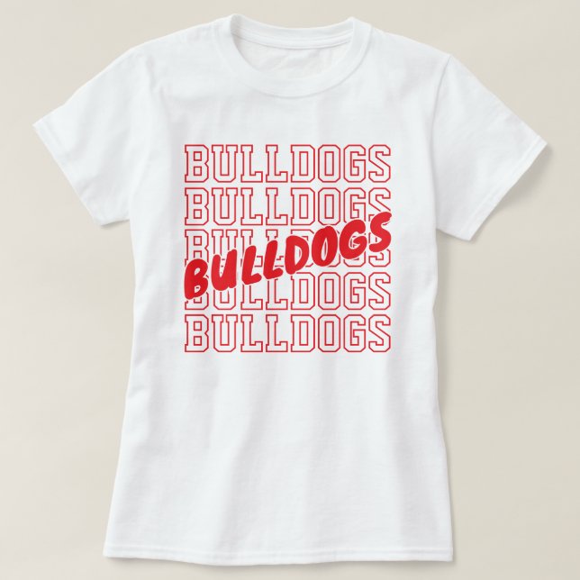 Anpassat lagnamn på upprepning - T-shirt för skoll (Design framsida)