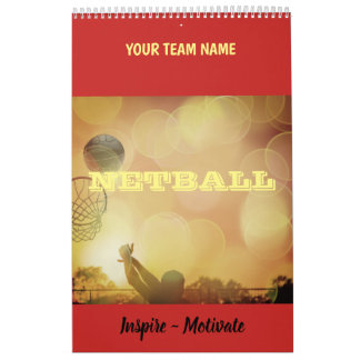 Anpassat lagnamn Personligt Netball Kalender