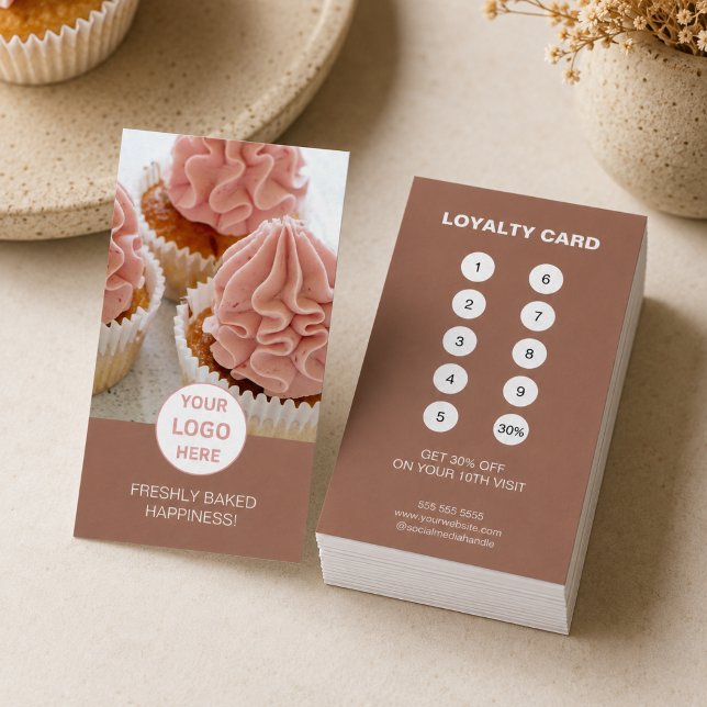 Anpassat logotypbageri Professionell affärslojalit Lojalitetskort (Custom Logo Bakery Professional Business Loyalty Card)