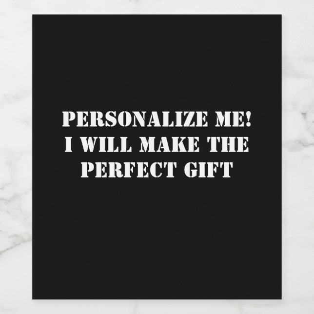 *Anpassat märke* Vinflaska Etikett (Singel etikett)