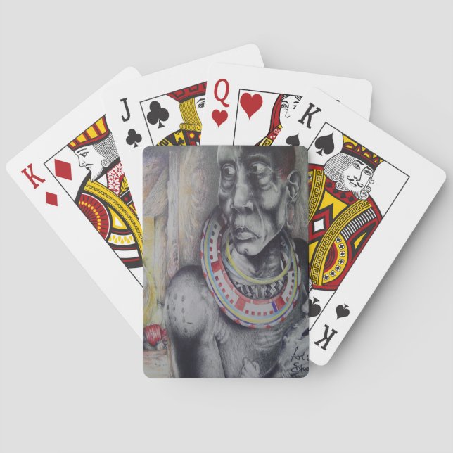 Anpassat Masai People-cykelkort Spelkort (Baksidan)