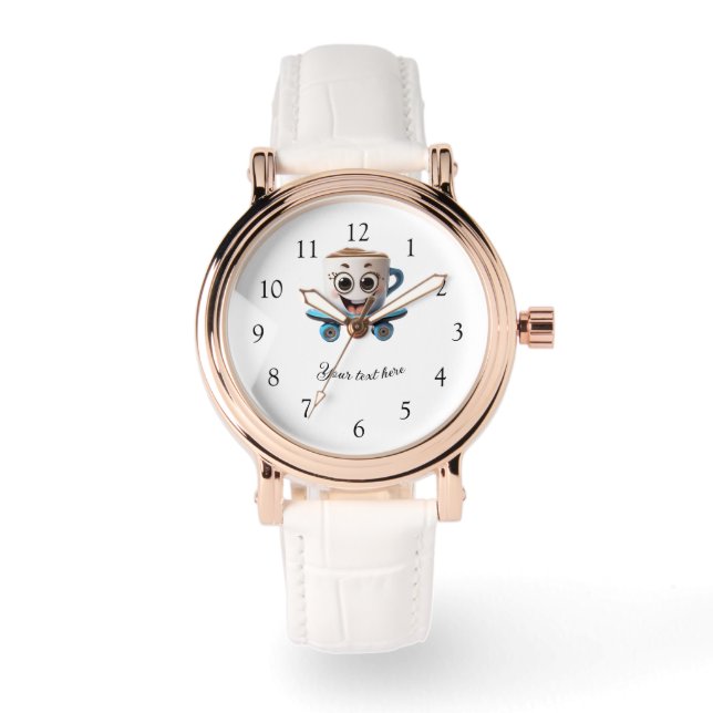 Anpassat meddelande för kaffevän armbandsur (Framsida)