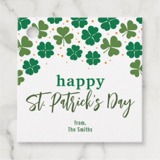 Anpassat meddelande - Glad St. Patrick's Day Gåvor Etiketter
