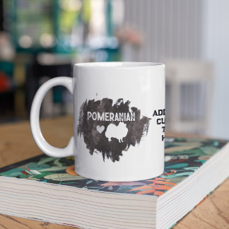 Anpassat meddelande Pomeranian Sällskapshund Pappa Kaffemugg