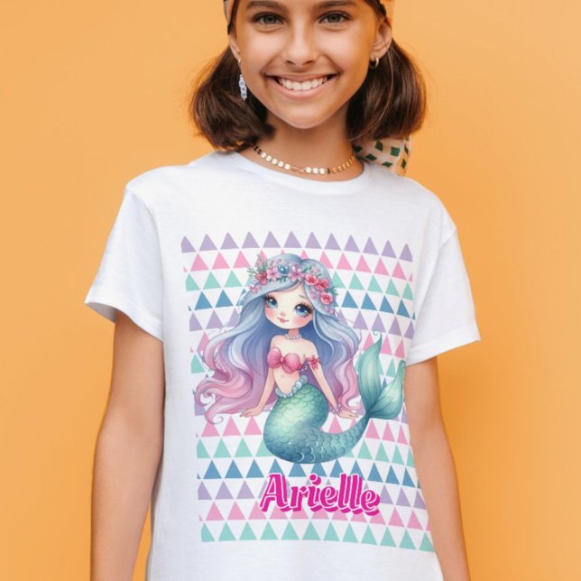 Anpassat Mermaid-mönster namn  T Shirt (Skapare uppladdad)