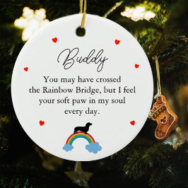 Anpassat minnesmärke för Dachshund Julgransprydnad Keramik
