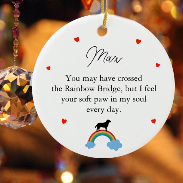 Anpassat minnesmärke för labrador julgransprydnad keramik (Skapare uppladdad)