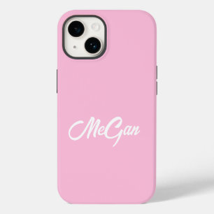 Anpassat Modernt Namn Minimal Monogram Rosa färg