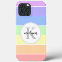 Anpassat monogrammat namn Pastel Rainbow Rand
