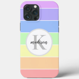 Anpassat monogrammat namn Pastel Rainbow Rand