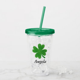 Anpassat namn 4 Löv Klöver St. Patrick's Day Take Away Mugg