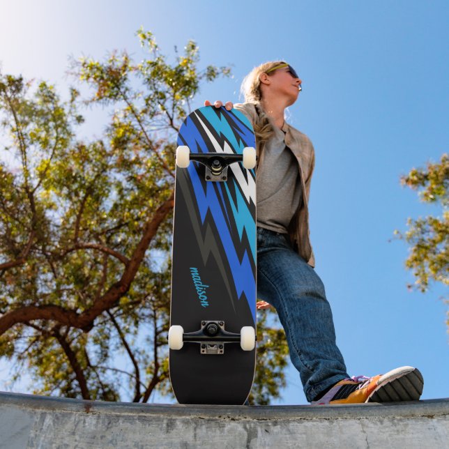 Anpassat Namn Abstrakt Blixt Mini Skateboard Bräda 18,5 Cm (Utomhus 1)