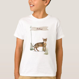 Anpassat namn Abyssinian Cat Pet T Shirt