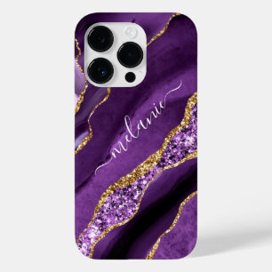 Anpassat namn Agera Lila Violet Guld Glitter