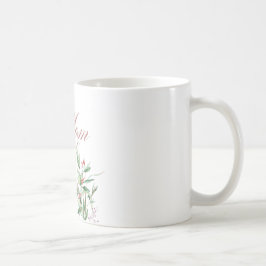 Anpassat namn akvarell grönska Mamma Klassisk Mugg